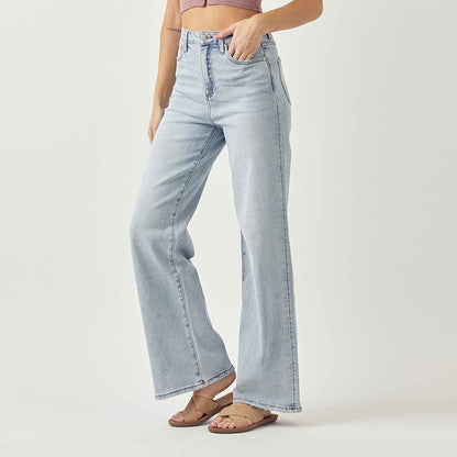 The Bailey High Rise Light Wash Wide Flare Jean Plus Size *Product Photos Coming Soon*