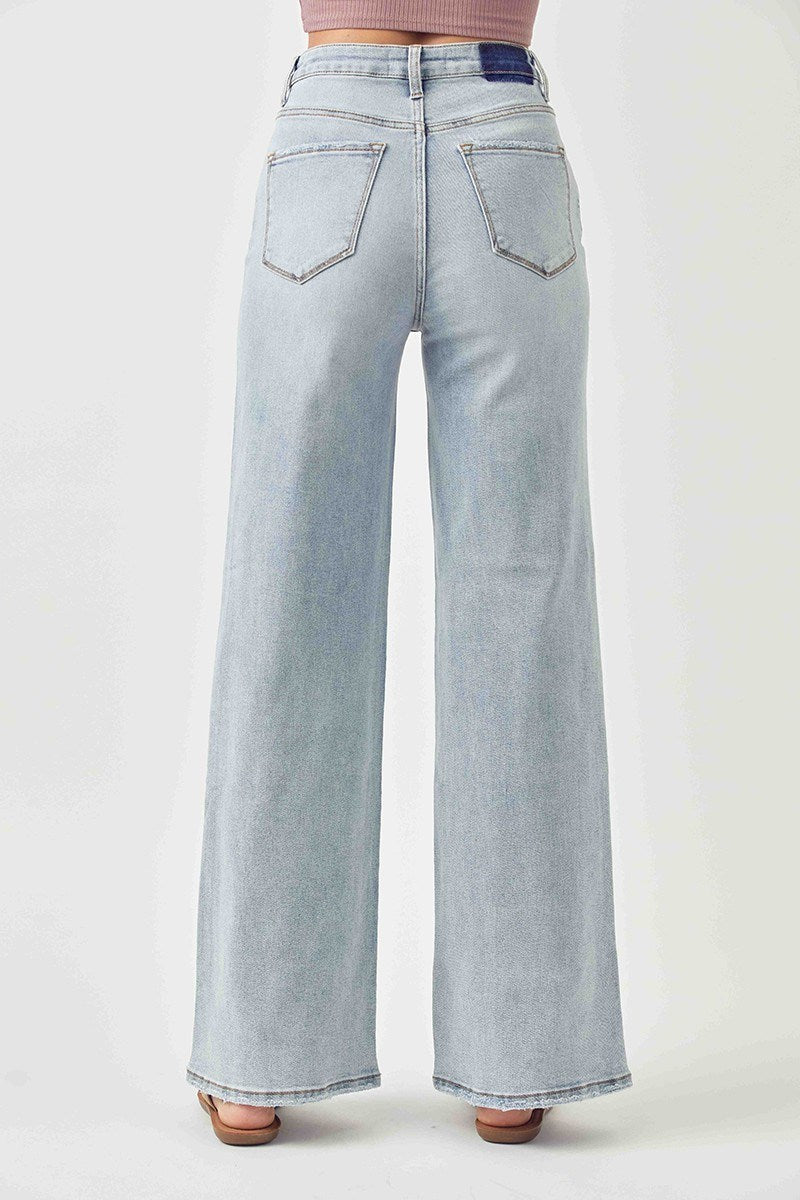 The Bailey High Rise Light Wash Wide Flare Jean Plus Size *Product Photos Coming Soon*