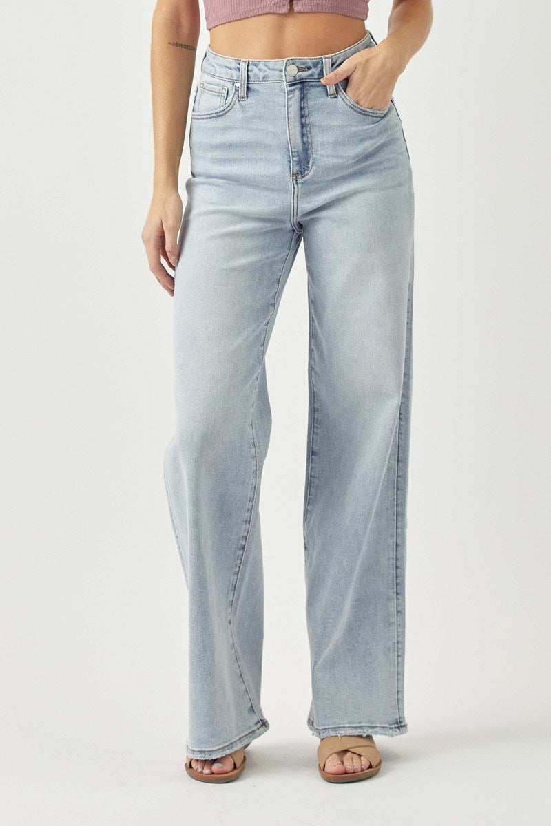 The Bailey High Rise Light Wash Wide Flare Jean Plus Size *Product Photos Coming Soon*
