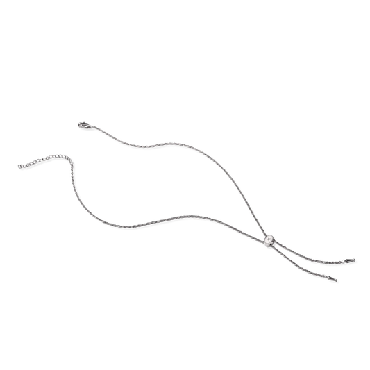 SpurWest Annley Bolo Tie Necklace Silver