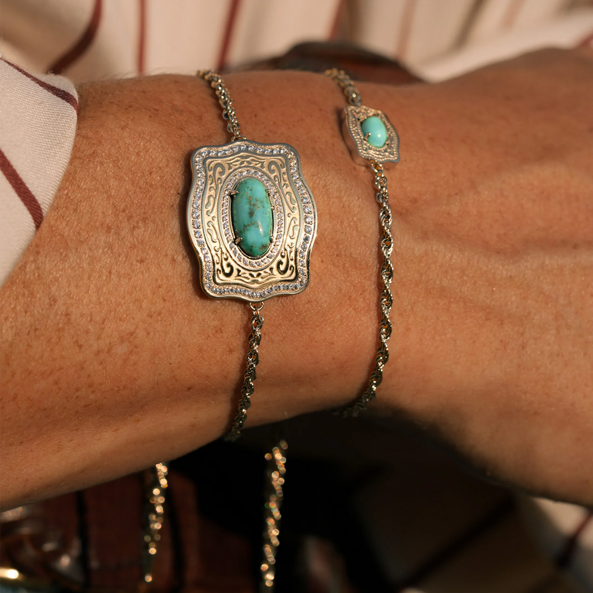 SpurWest Oasis Mini Belt Buckle Bracelet Gold