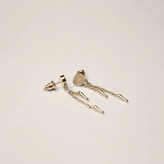 SpurWest Annley Bolo Tie Earrings Gold