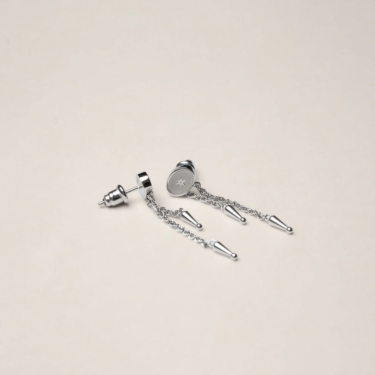 SpurWest Annley Bolo Tie Earrings Silver