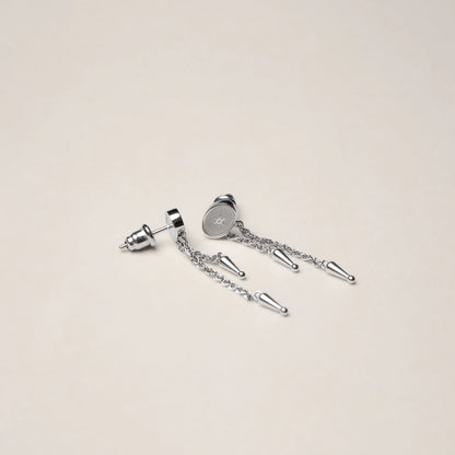 SpurWest Annley Bolo Tie Earrings Silver