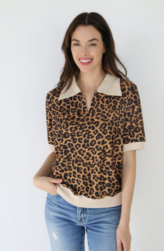 Let's Golf, Girls Leopard Polo
