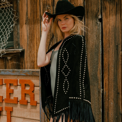 Midnight Special Studded Cape by Western & Co