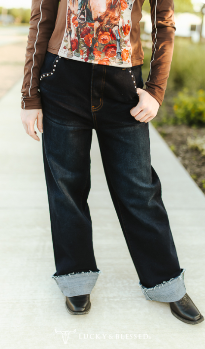 The Virgil Bucking Horse Dark Wash Jeans
