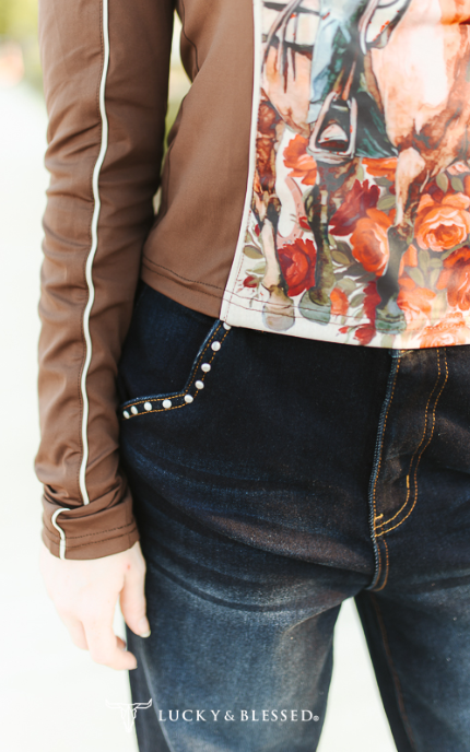 The Virgil Bucking Horse Dark Wash Jeans