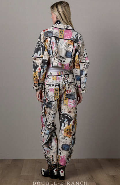 Cowboy Graffiti Denim JACKET by Double D