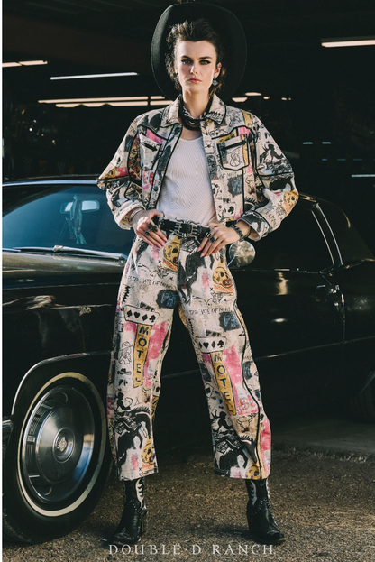 Cowboy Graffiti Denim JACKET by Double D