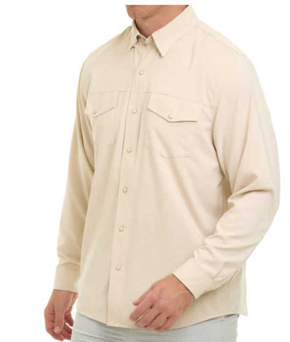 Stockyards shirt long sleeve: Stone by Game Guard