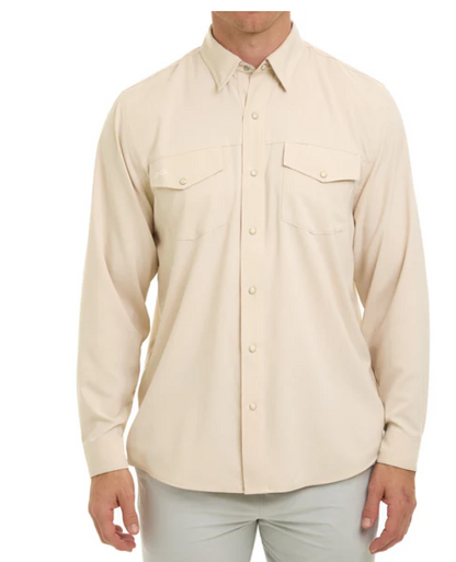 Stockyards shirt long sleeve: Stone by Game Guard