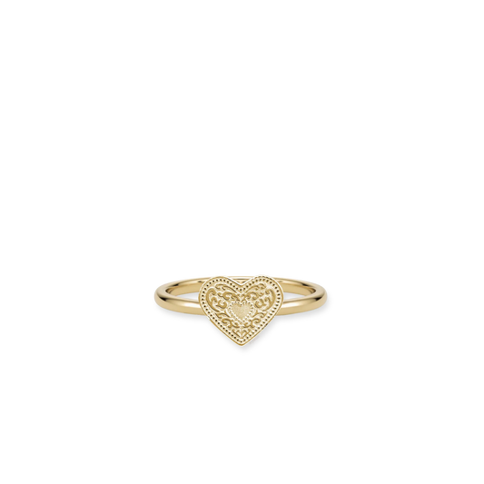 SpurWest Audrey Heart Ring Gold