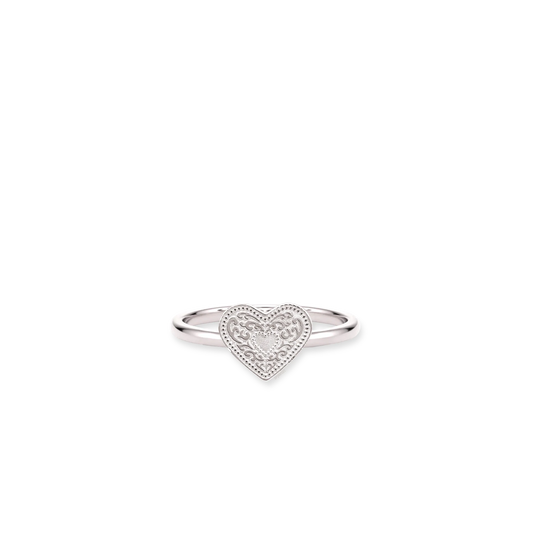 SpurWest Audrey Heart Ring Silver
