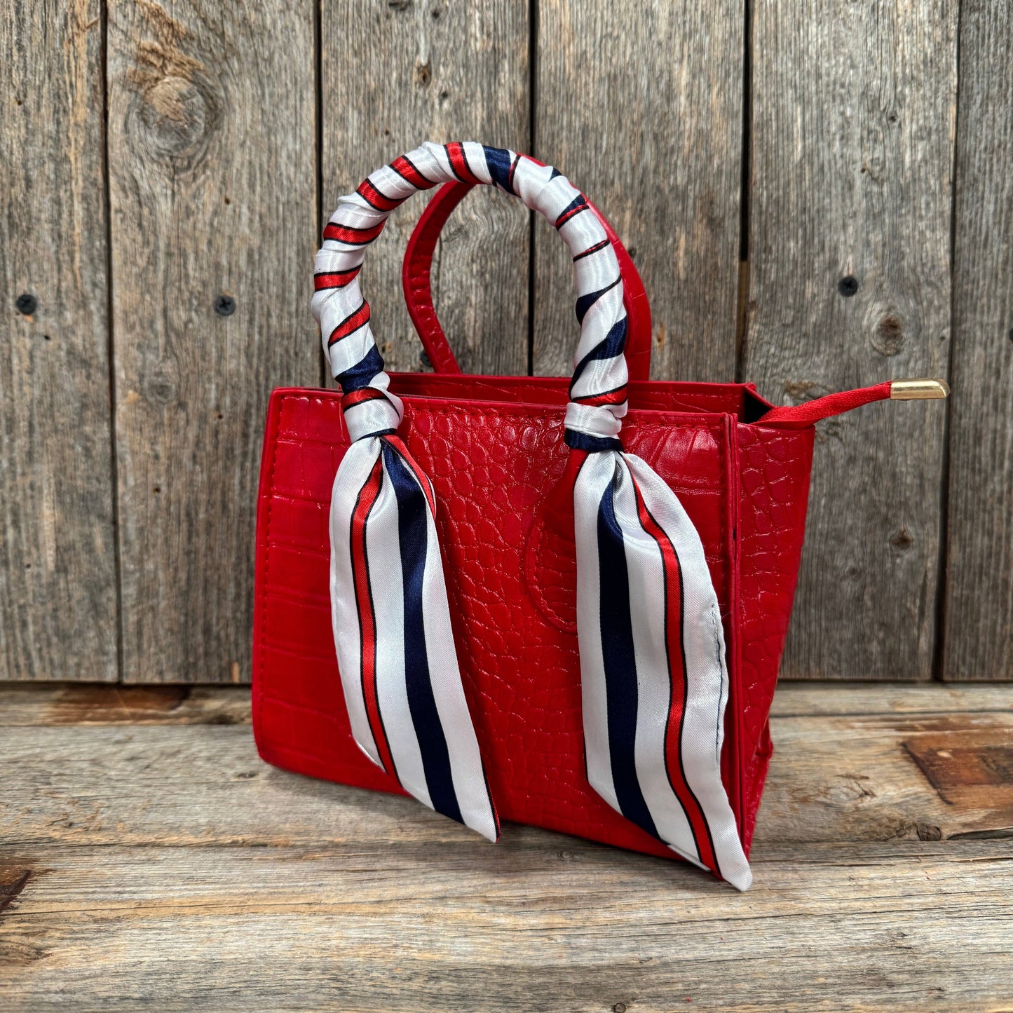 Red, White and Blue Stripes Twilly Scarf #TW326