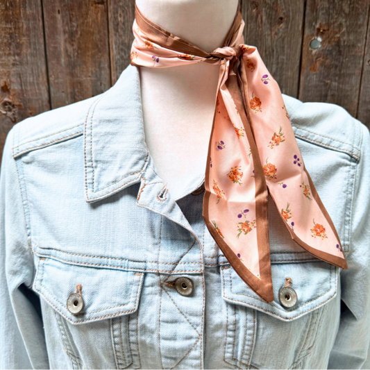 Blush Pink and Tan Twilly Scarf #TW136