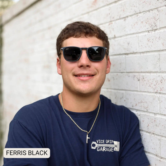Ferris - Men's Polarized Square Medium Sunglasses: Blue