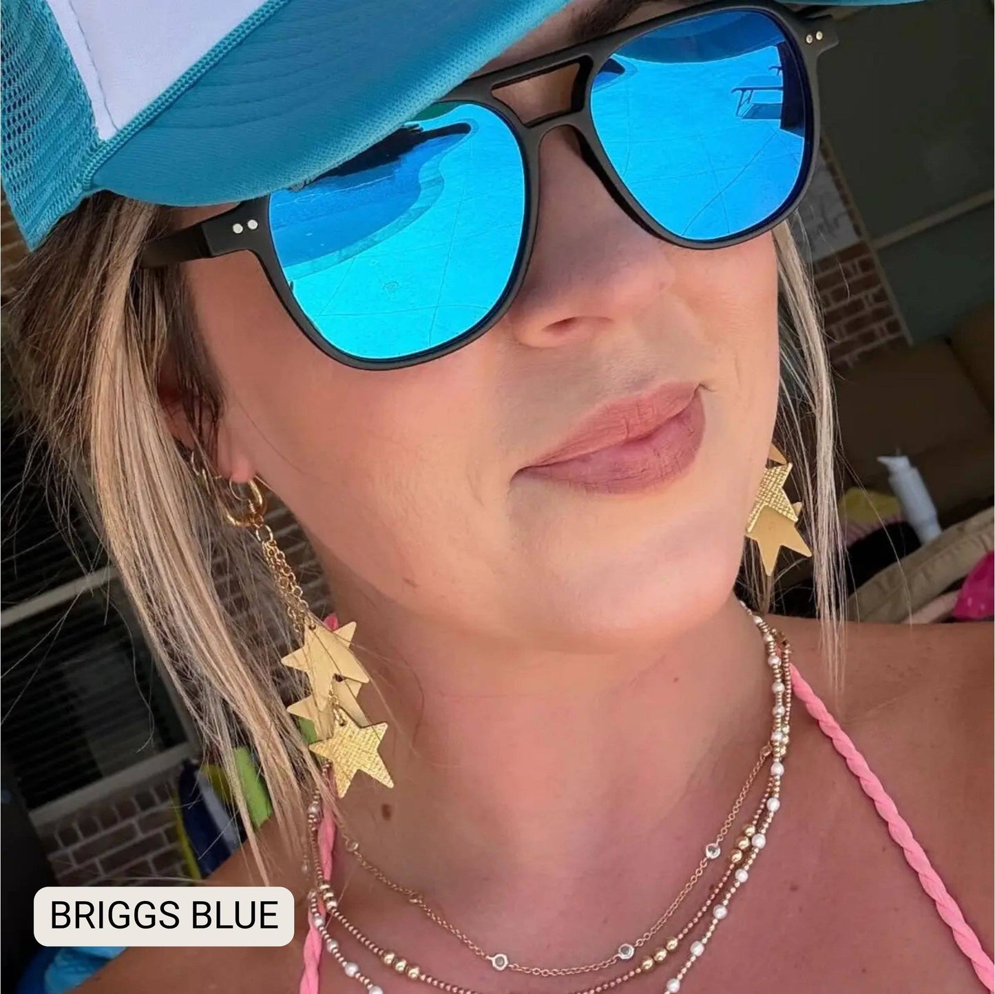 Briggs - Women's Polarized Small/ Medium Aviator: Hot Pink
