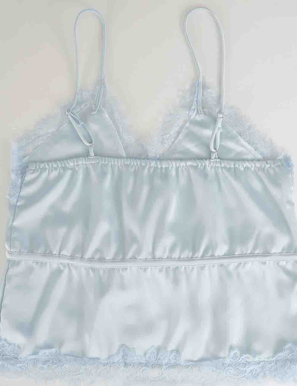 The Stella Drawstring Cami Top: Light Blue