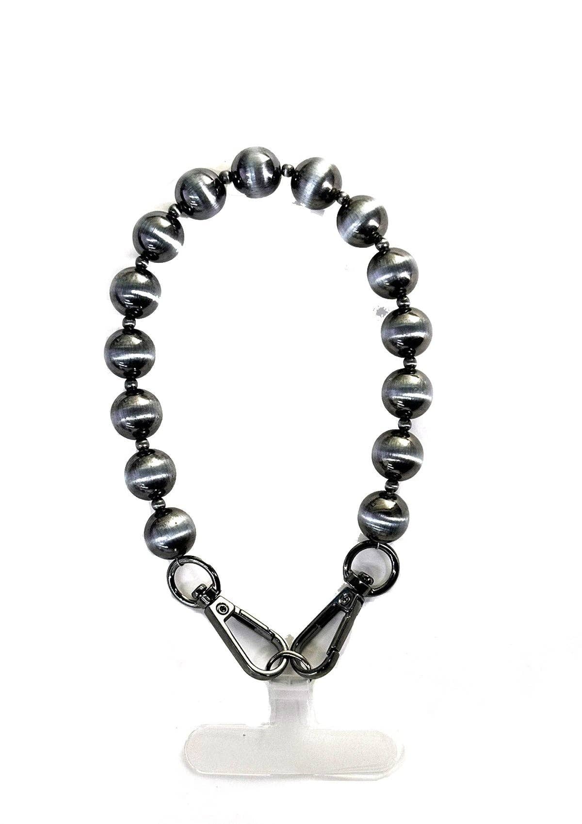 Faux Silver Phone Wristlet