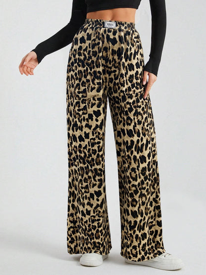 Leah Leopard Wide Leg Pants