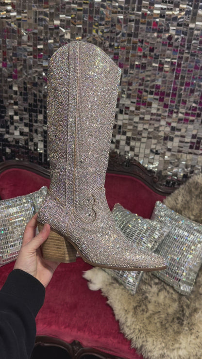 Rhinestone Nashville Sparkle Tall Cowboy Boots